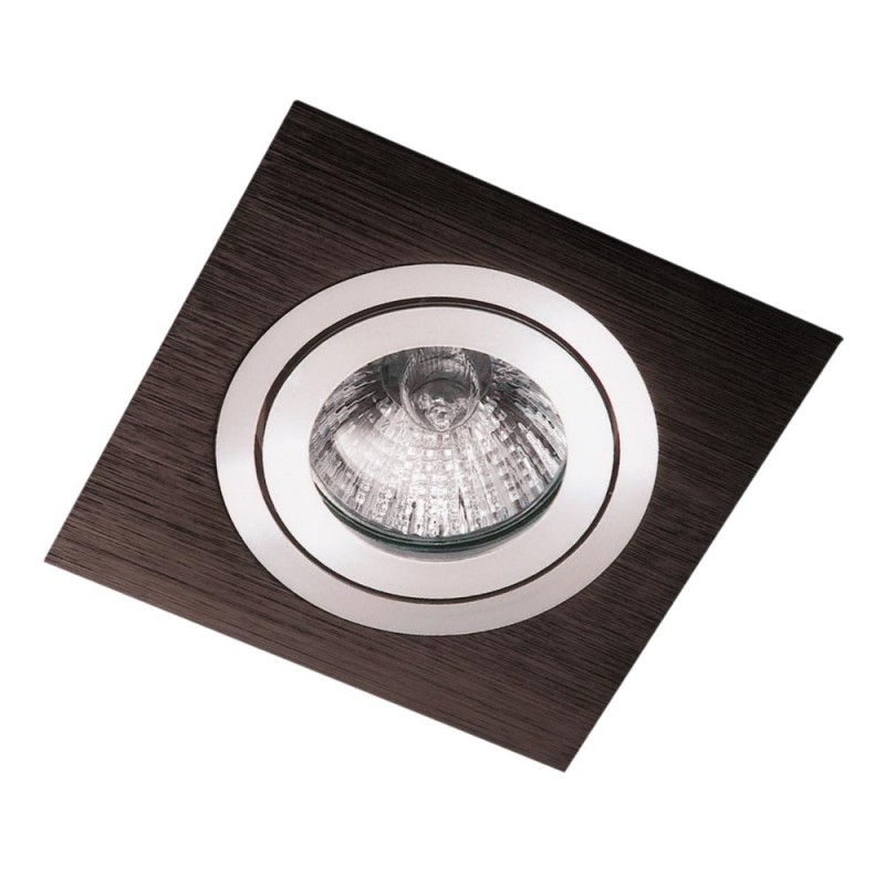 Empotrable LED Cuadrado 9,9cm Alum/wengu-gu10